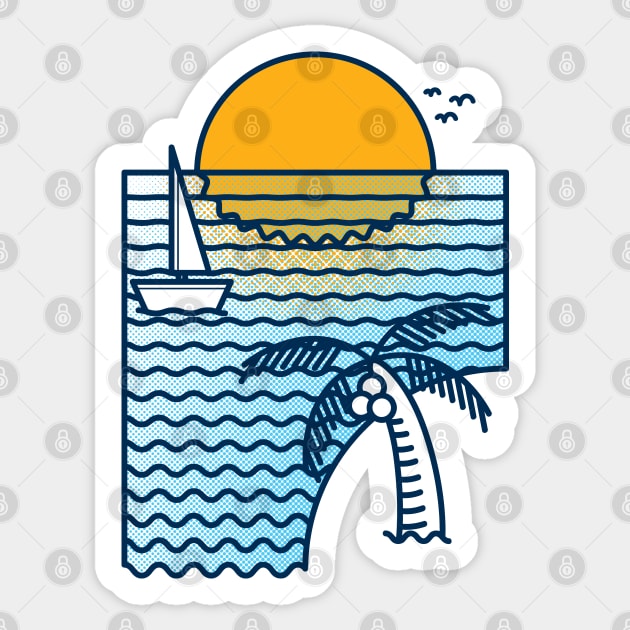 Sunset Sticker by quilimo